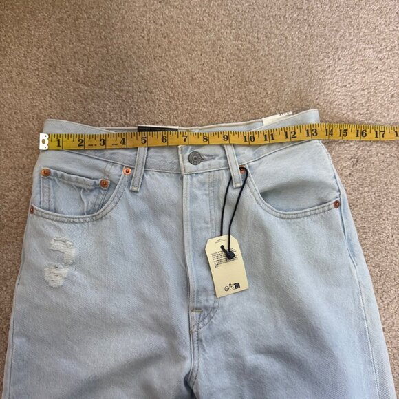 Levis Ribcage Straight Ankle Jeans 27 X 27 Light Wash Distressed Womens - Picture 9 of 12